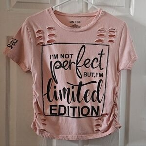 On Fire  Distressed Short Sleeve Tee